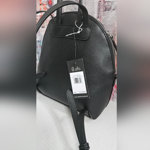 Karl Lagerfeld Black Backpack NWT - Picture 6 of 11